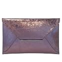 JNB Crushed Metallic Envelope Clutch
