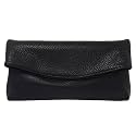 JNB Faux Leather Oversize Foldover Clutch