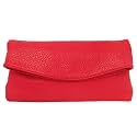 JNB Faux Leather Oversize Foldover Clutch