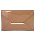 JNB Faux Patent Leather Envelope Candy Clutch Bag