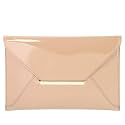 JNB Faux Patent Leather Envelope Candy Clutch Bag