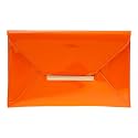 JNB Faux Patent Leather Envelope Candy Clutch Bag