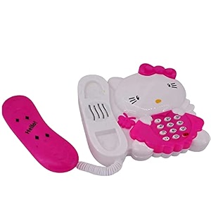 jnil presents baby telephone landline sound toy battery not included set for kids lights amp sounds pretend play toy for toddlers boys amp girls pack of 1 pink