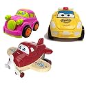 Jo Baby Unbreakable Four-Wheel Drive Friction Powered Diecast Car, Robot Car &amp; Cartoon Plane Toy Set (Pack of 3)