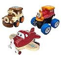 Jo Baby Unbreakable Four-Wheel Drive Friction Powered Diecast Train, Monster Thomas &amp; Cartoon Plane Toy Set (Pack of 3)
