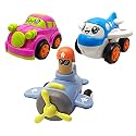 Jo Baby Unbreakable Four-Wheel Drive Friction Powered Diecast Car, Plane &amp; Push and Go Plane Toy Set (Pack of 3)