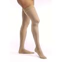 JOBST 115696 Opaque Compression Stocking with Silicone Dot Top Band, Thigh High, 15-20mmHg, Closed Toe, X-Large, Espresso
