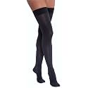 JOBST Opaque Thigh High with Silicone Dot Top Band, 15-20 mmHg Compression Stockings, Closed Toe, Large, Midnight Navy - 115762