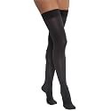 JOBST Opaque Thigh High with Silicone Dot Top Band, 15-20 mmHg Compression Stockings, Closed Toe, X-Large, Anthracite