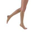 JOBST Relief 20-30 mmHg Knee High Graduated Compression Stockings with Silicone Band, Open Toe