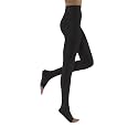 JOBST Relief Waist High Graduated Compression Stockings 15-20mmHg - Comfortable Unisex Design - Open Toe, Black, Petite Medium