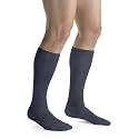 JOBST ActiveWear 15-20 mmHg Compression Socks, Knee High Closed Toe, Athletic, Energizing Compression Socks for Active Lifestyle, Denim Blue, Small