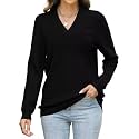 JOCAFIYE Sweater for Women 2026 Long Sleeve V Neck Casual Knit Pullover