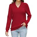 JOCAFIYE Sweater for Women 2026 Long Sleeve V Neck Casual Knit Pullover