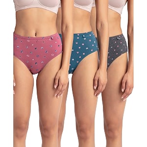 jockey 1406 women cotton hipster pack of 3 colors amp prints may vary