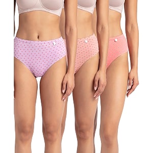 jockey 1406 women cotton hipster pack of 3 colors amp prints may vary