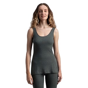 jockey 2547 women39s super combed cotton rich brushed fabric thermal tank top with staywarm technology_charcoal melange_s
