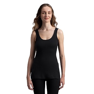 jockey 2547 women39s super combed cotton rich brushed fabric thermal tank top with staywarm technology_black_m