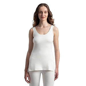 jockey 2547 women39s super combed cotton rich brushed fabric thermal tank top with staywarm technology_off white_m