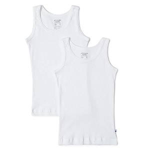 jockey 3321 boy39s super combed cotton rib fabric round neck sleeveless vest pack of 2