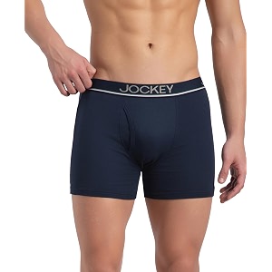 jockey 8009 men super combed cotton solid long trunk boxer brief