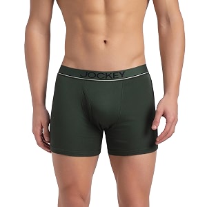 jockey 8009 men super combed cotton solid long trunk boxer brief