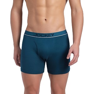 jockey 8009 men super combed cotton solid long trunk boxer brief