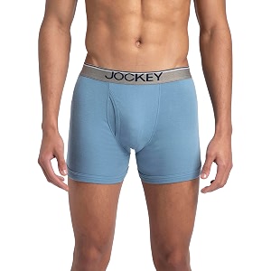 jockey 8009 men super combed cotton solid long trunk boxer brief