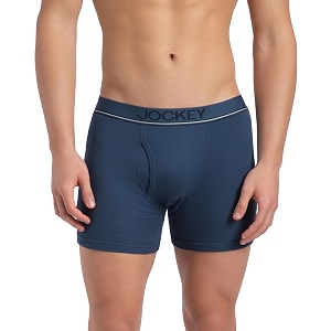 jockey 8009 men super combed cotton solid long trunk boxer brief