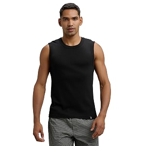 jockey 9930 men super combed cotton rib solid round neck muscle vest