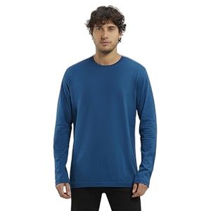 jockey am95 men super combed cotton rich solid round neck full sleeve t-shirt regular fit