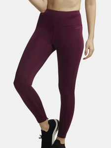 jockey ankle length western wear legging maroon solid