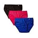 Jockey Synthetic Bikini Briefs For Women [Pack Of 3], Multicolour Large