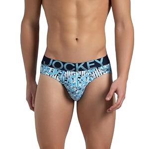 jockey fp22 men super combed cotton elastane stretch printed brief with ultrasoft waistband_prints may vary