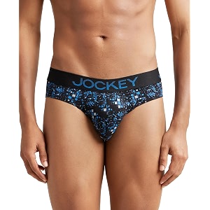 jockey fp22 men super combed cotton elastane stretch printed brief with ultrasoft waistband_prints may vary