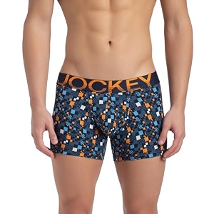 jockey fp23 men super combed cotton elastane stretch printed trunk with ultrasoft waistband_prints may vary