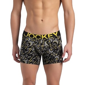 jockey fp23 men super combed cotton elastane stretch printed trunk with ultrasoft waistband_prints may vary