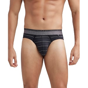 jockey us67 men super combed cotton elastane stretch striped brief with ultrasoft waistband