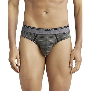jockey us67 men super combed cotton elastane stretch striped brief with ultrasoft waistband