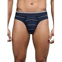 Jockey US67 Men Super Combed Cotton Elastane Stretch Striped Brief with Ultrasoft Waistband