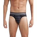 Jockey US67 Men Super Combed Cotton Elastane Stretch Striped Brief with Ultrasoft Waistband