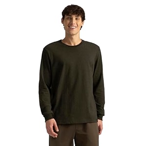 jockey am95 men super combed cotton rich solid round neck full sleeve t-shirt regular fit