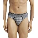 Jockey US67 Men Super Combed Cotton Elastane Stretch Striped Brief with Ultrasoft Waistband