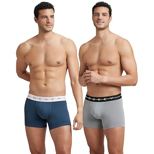 jockey ny16 men super combed cotton elastane stretch solid trunk with ultrasoft waistband_pack of 2