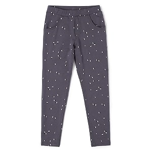 jockey ug37 girls super combed cotton elastane stretch french terry printed jeggings