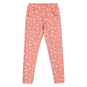jockey ug37 girl39s super combed cotton elastane french terry slim fit printed jeggings with side pockets