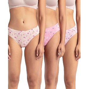 jockey 1410 women combed cotton bikinipack of 3 colors amp prints may vary
