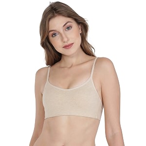 jockey women39s cotton non-padded wirefree beginner39s bra ss12_skin melange_36c