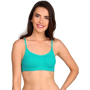 jockey women39s wirefree non-padded high coverage super combed cotton elastane stretch beginners bra with adjustable straps_style_ss12_teal_38b