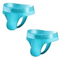 JOCKMAIL 2PCS/PACK Mens Underwear Thongs Briefs Comfortable Mens Sport Underwear Athletic Mens Underwear Thongs Pack